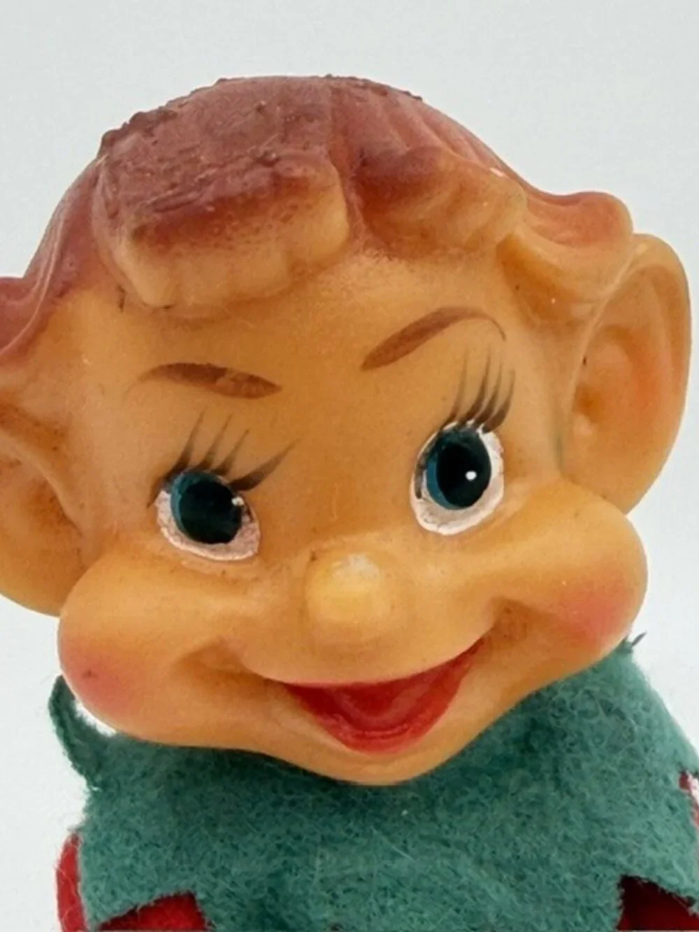 Vintage Pixie Elf Knee Hugger Shelf Sitter Christmas Figure Ornament 4.75